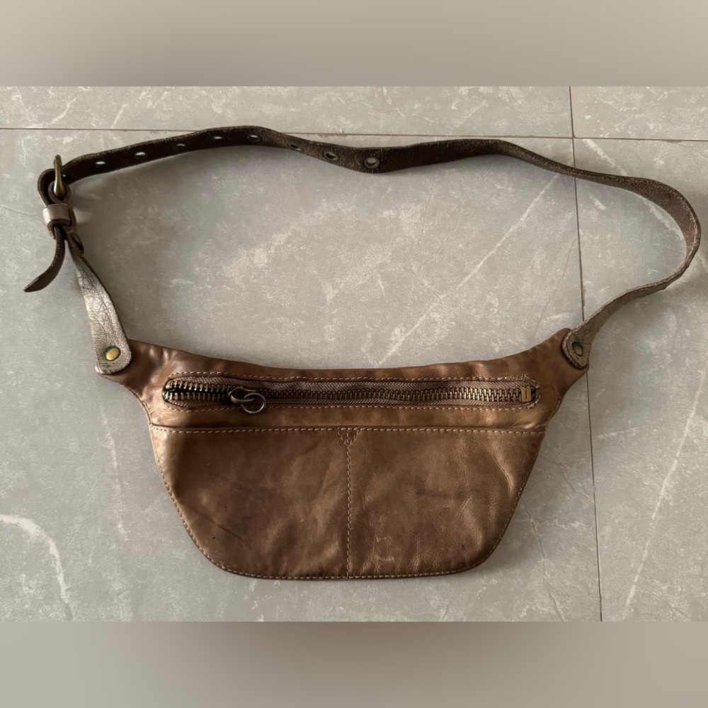 AllSaints Brown Leather Fanny pack Belt Bag